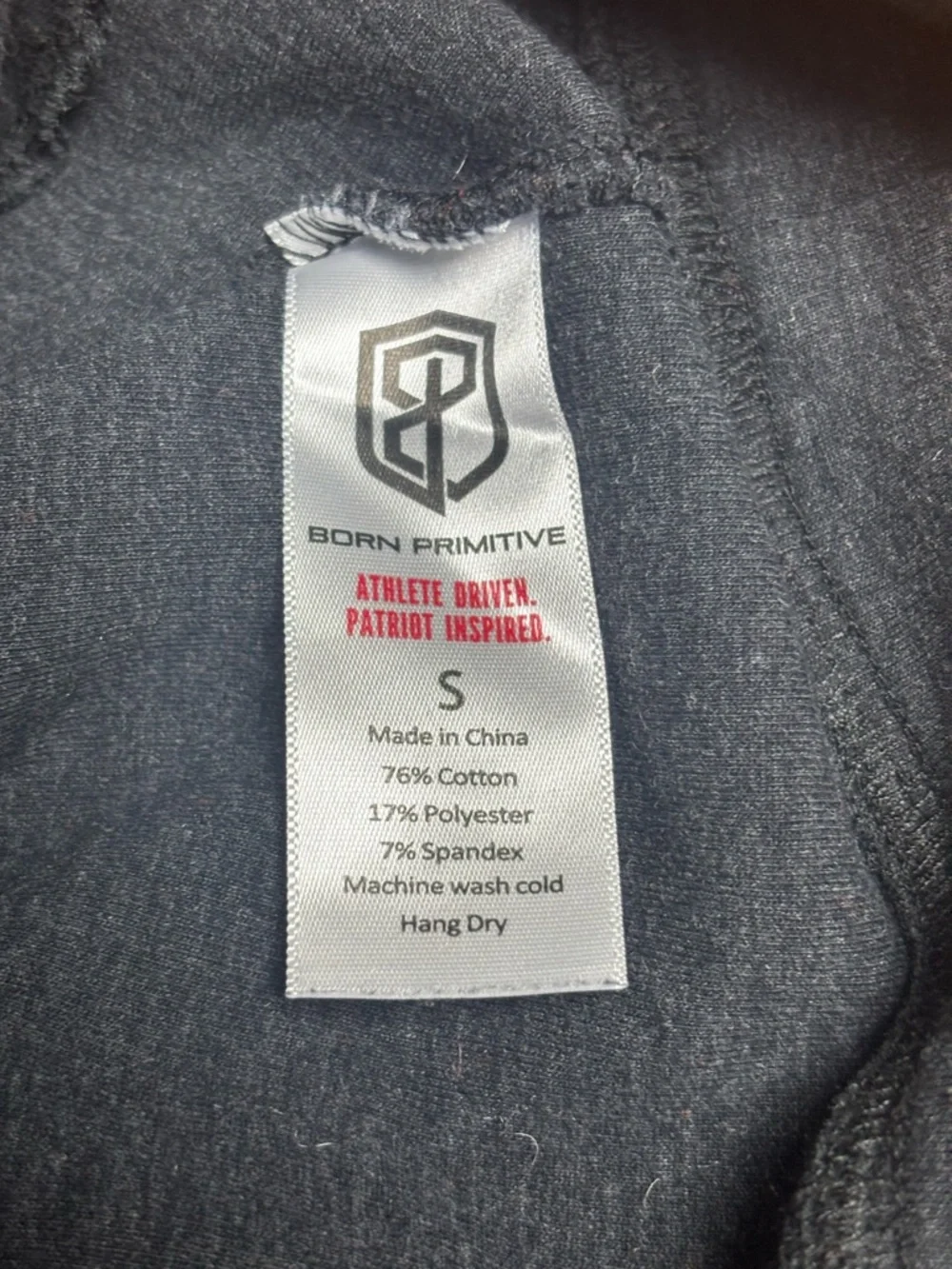 Born Primative Women's S Charcoal Cropped Style Hoodie Solid Like New - Picture 5 of 5